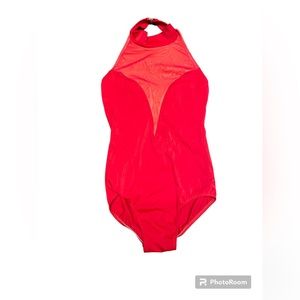 Red dance leotard